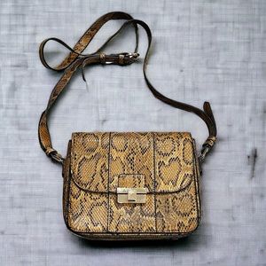 NEXT Crossbody Bag in Brown Snake Print